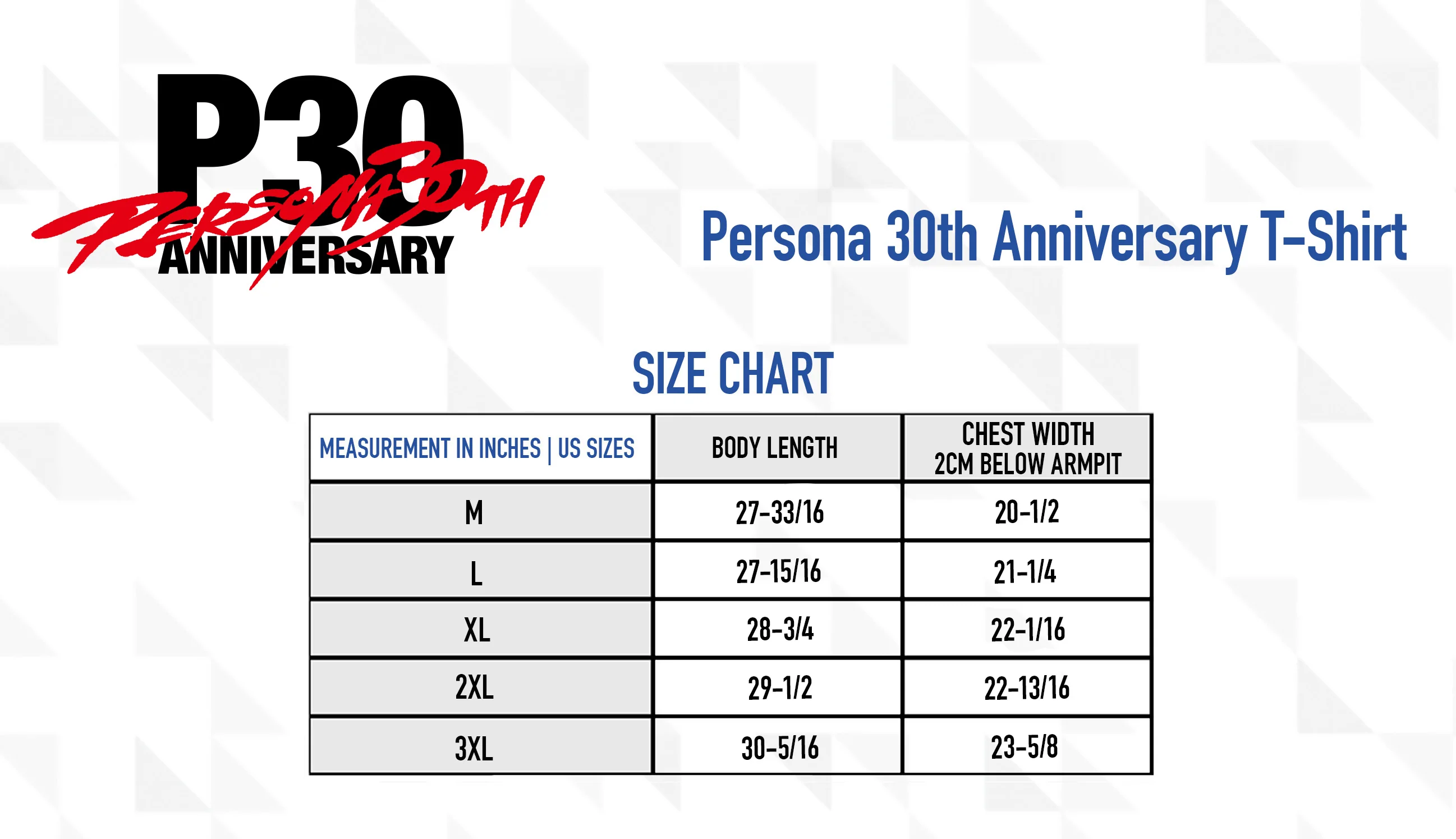 [PRE-ORDER] Persona 30th Anniversary: Commemorative T-Shirt - Image 2